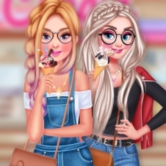 Jogo Barbie e Elsa adoram Sorvetes