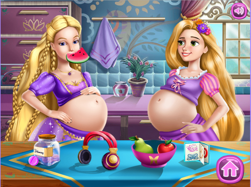 Jogue Barbie grávida: brincar com seus gêmeos, um jogo de Grávida