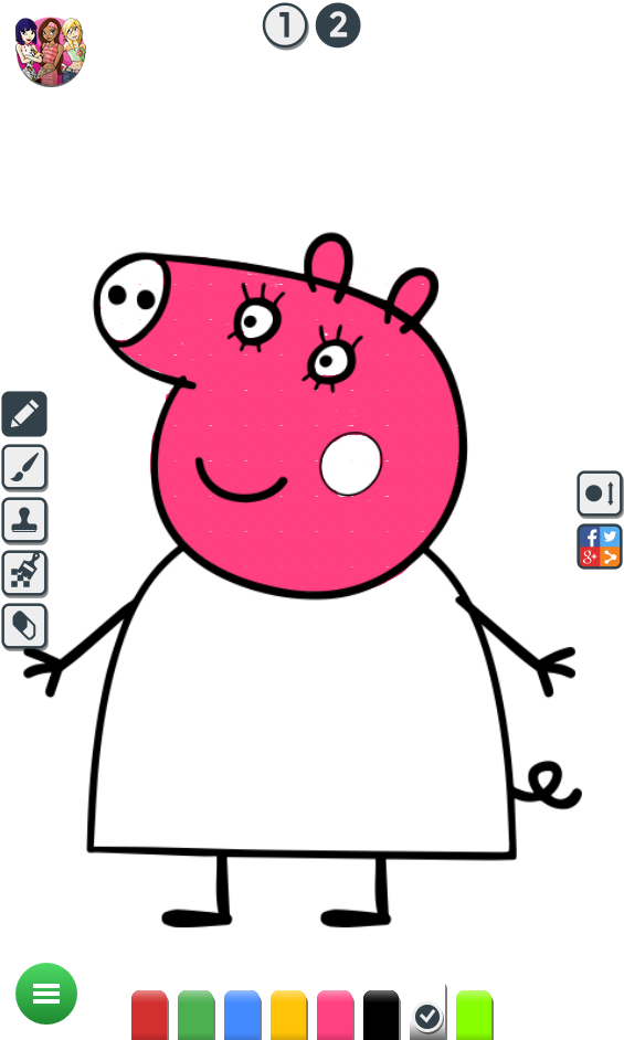 Jogo Colorir Peppa E Sua Família no Jogos 360