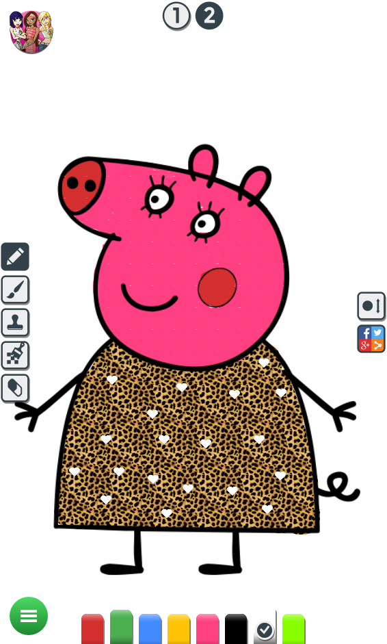 Desenho da Peppa Pig Português Brasil, Jogo de Pintar Desenhos animados