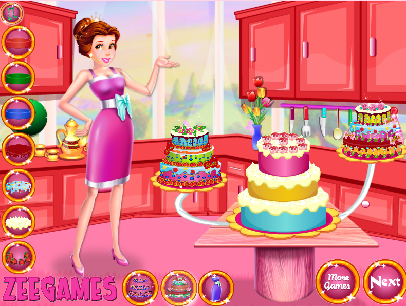 Jogos de Cozinhe e Decore um Bolo de Princesa no Meninas Jogos