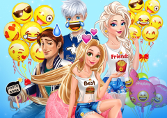 Elsa e Rapunzel: A Festa dos Emojis