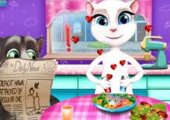 Jogue Angela Kitten - Manicure Moda, um jogo de Talking tom