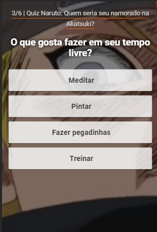 Jogos de Quiz Naruto: Quem seria seu namorado na Akatsuki? no