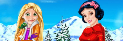 Rapunzel e Branca de Neve: Roupas de Inverno