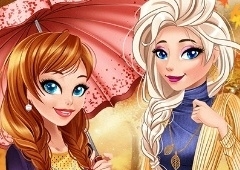 Roupas de Outono com a Anna e a Elsa