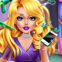 Jogos de Salão de Cabeleireiro de Super Barbie no Meninas Jogos