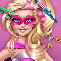 Jogo Salão de Cabeleireiro de Super Barbie