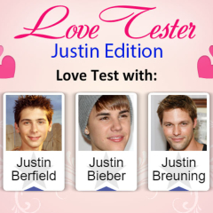 Jogo Teste Amor com Justin