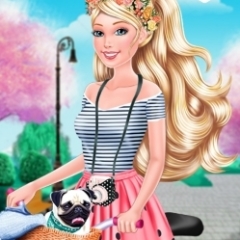 Jogos de Vista a Barbie e Pinte a Bicicleta no Meninas Jogos