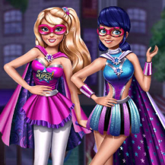 Jogo Vista a Ladybug e a Super Barbie
